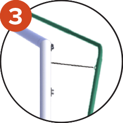 Cordon avec boucle inclus pour maintenir le cadre en position verticale