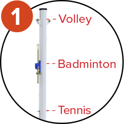 Hauteur ajustable : pour le  Tennis/Badminton/Volleyball