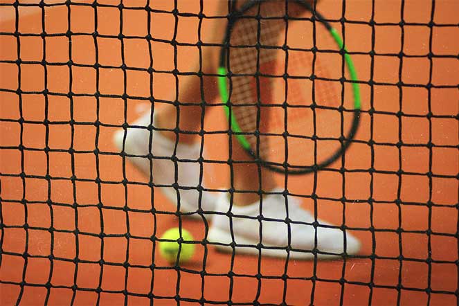 Filet de tennis tressé avec bandes PVC et barres de cadrage - Sodex